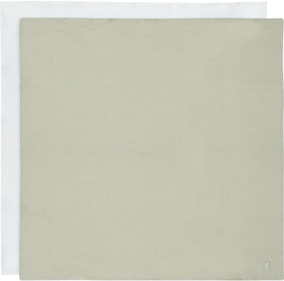 Jollein Hydrofiele Doek Large - 115x115cm - Olive Green/Ivory - 2pack