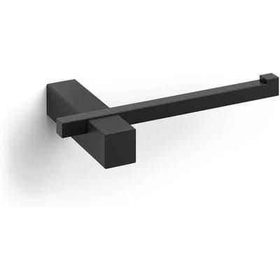 Zack Carvo toiletrolhouder - zwart gepoedercoat RVS