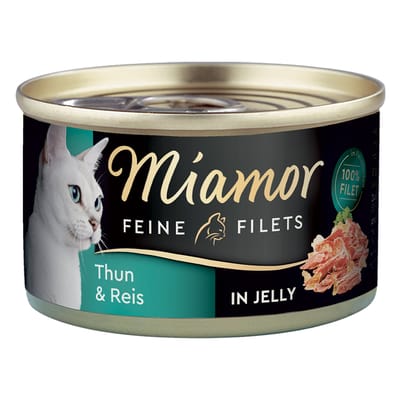 24 x 100g tonijn & rijst in gelei Miamor natvoer voor katten