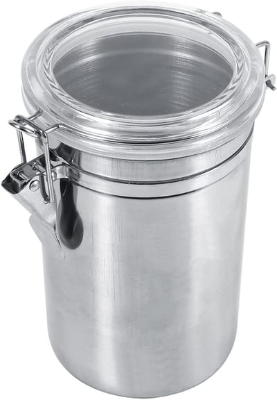 Dailygoods- Koffiecontainer Luchtdicht - Voedselcontainer Roestvrij Staal - Vergrendelingsklem - Vacuüm Verzegeld - Mueslidoos - XL Formaat