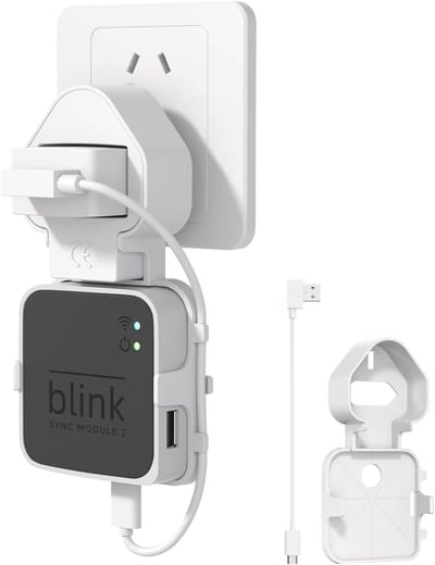 Stopcontact Wandhouder - Stekkerhouder Module - Veiligheid Camera - Boorvrij Montage - Ruimtebesparend Ontwerp - Wit