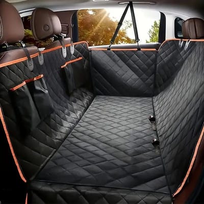 Housse de Siège de Voiture pour Chiens et Animaux 100% Imperméable Hamac Anti-rayures Antidérapante Durable Douce Housse de Siège Arrière pour Voitures Camions gray