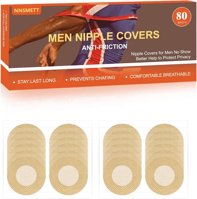160x Onzichtbare Anti-Schuur Tepelstickers voor Mannen - Voor Hardlopen, Sport & Dagelijks Gebruik - Beige