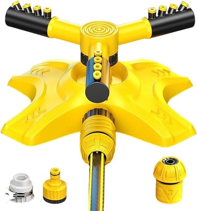 Gazonbesproeiers - Automatische sproeier - Planten water geven - 360 graden rotatie - Tot 80m2 - Zwart