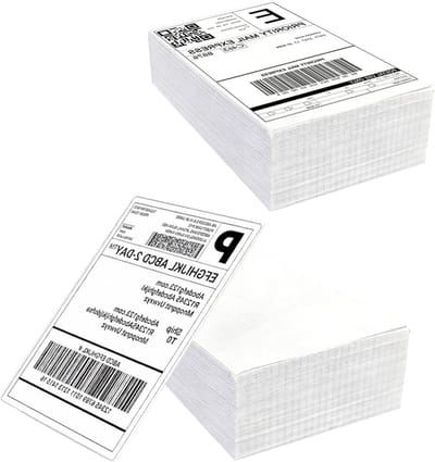 500 Zelfklevende Verzendlabels 4 x 6" (100 x 150 mm) - 500 Vellen Thermische Adreslabels voor Pakkettracking en Verzending, BPA-vrij en Geschikt voor Meeste Labelprinters