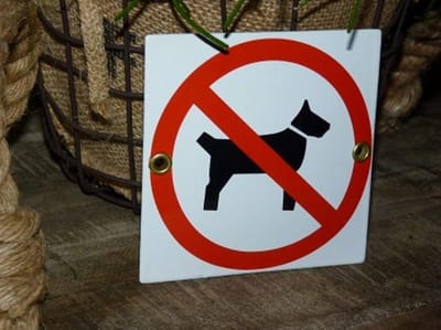 Emaille Verbodsbod Pictogram \'verboden Voor Honden