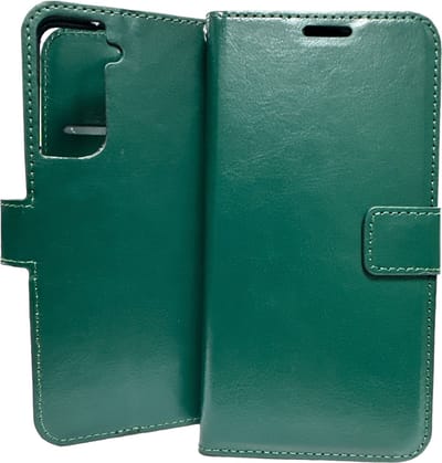 Bookcase Geschikt voor: Samsung Galaxy S21+ 5G - Groen - portemonnee hoesje