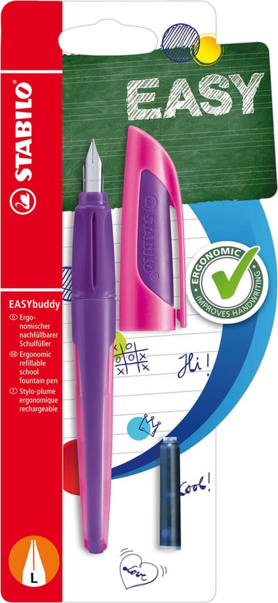 STABILO EASYbuddy - Ergonomische Vulpen - Paars/Magenta - L Punt Voor Linkshandigen