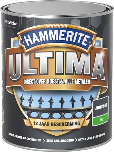 Hammerite Metaallak Ultima Mat Antraciet 750ml
