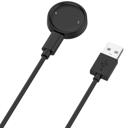 Oplader geschikt voor Amazfit Bip 6 en Amazfit Active 2 - USB oplaadkabel - 1 meter - zwart