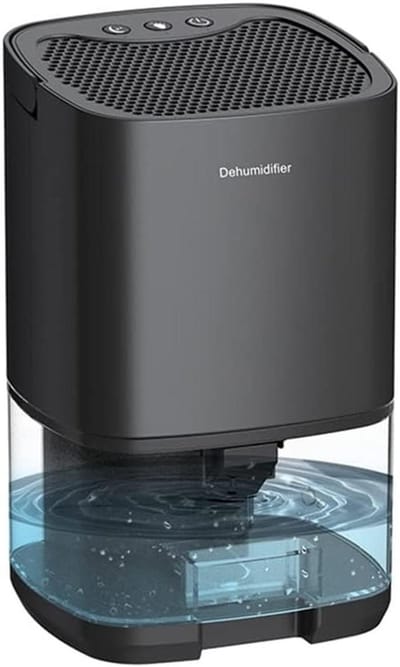 Luchtontvochtiger Luchtreiniger - Vochtvreter Apparaat - Thuis Gebruik - 2-in-1 Functie - 1000 ml Tank - Zwart