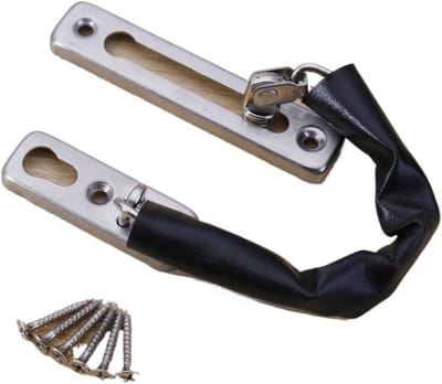 Deurketting Klink - Veiligheidssluiting - Extra Beveiliging - Eenvoudige Installatie - 2 Stuks - Zilver