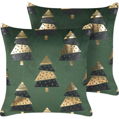 GOLDSPRUCE - Sierkussen set van 2 - Groen - Fluweel