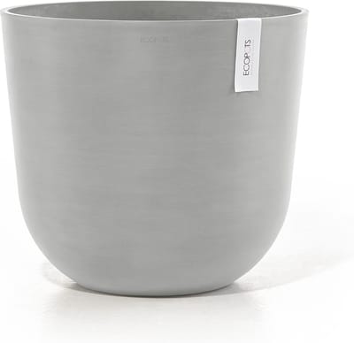 Ecopots Oslo 45 - White Grey - Ø45 x H39,4 cm - Ronde witgrijze bloempot