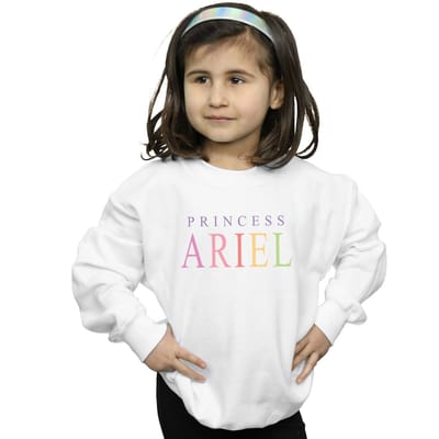 Disney Meisjes De Kleine Zeemeermin Ariël Grafisch Sweatshirt (Wit)