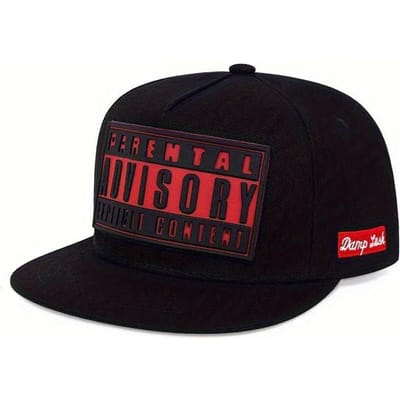 Chapeau à Bord Plat avec Étiquetage Alphabétique Conseil Tendance pour Homme Chapeau Hip Hop Décontracté Chapeau Pare-Soleil d'Extérieur pour Femme Casquette de Baseball black