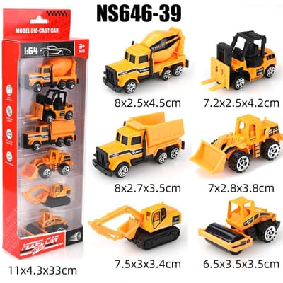 Simulatie Schuifmetaallegering Mini Bouwvoertuig Speelgoed Voor Kinderen, Inclusief Graafmachines, Bulldozers, Walsen En Kiepwagens