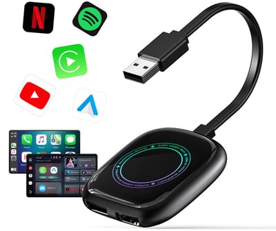 Stream One® Draadloze CarPlay & Android Auto Adapter met Android-systeem – Plug & Play