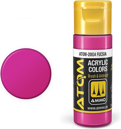 AMMO by Mig Jimenez Hobbyverf Acrylverf - MIG 20034 ATOM - Fucsia - Acryl - 20ml Verf flesje - 20 ml