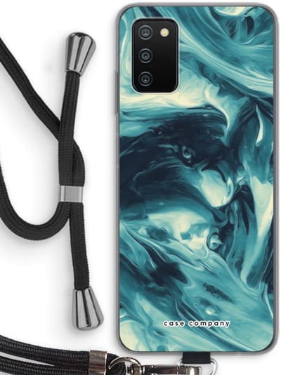 Case Company® - Hoesje met koord geschikt voor Samsung Galaxy A03S hoesje met Koord - Dreaming About Whales - Telefoonhoesje met Zwart Koord - Bescherming aan alle Kanten en Over de Schermrand