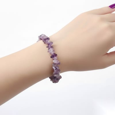 Luxe Amethist Armband - Kalmerende Edelsteen - Cadeau voor haar - Paars - Elegant