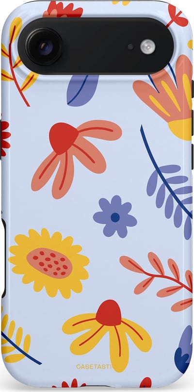 Casetastic hoesje geschikt voor Apple iPhone Air - MagSafe - Dubbellaagse bescherming - Bloemenval - Fashion Case - Lavendel Goud Terracotta