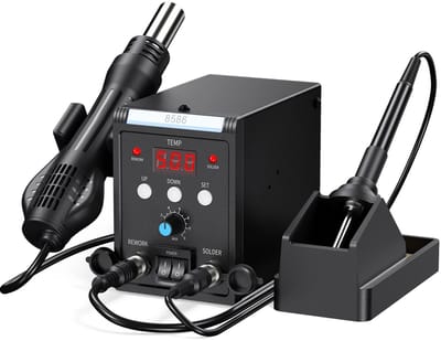 Benelux Select Soldeerstations – Soldeer Station – Soldeerstation – 700W Hittepistool – 60W Soldeerbout – LED - 15 x 10 x 13 cm