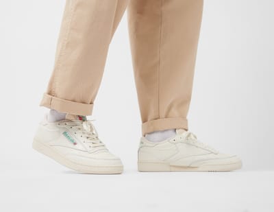Reebok CLUB C 85 VINTAGE TOP-CHALK PAPERWHITE GLEN GREEN Unisex Sneakers - chalk/green