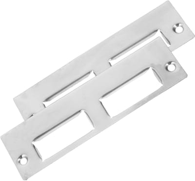 Versterkingsplaten Deur - Sluitplaat Set - Deur Beveiligen - Duurzaam IJzer - 13 cm Lengte - Zilverkleurig