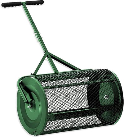 Compoststrooier - Gazonstrooier - Gazon Onderhoud - Verstelbare Lengte - 61 cm - Zwart Groen