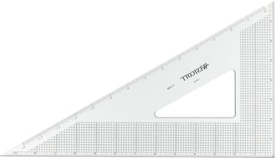 Westcott Grid Driehoek, 14 inch, 30/60 graden, transparant (T-14M)