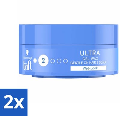 2 x Taft - Ultra 2 - Gel Wax - Wetlook - 75 ml - Haarproducten - Stylinggel - Haarwax - Glans - Controle