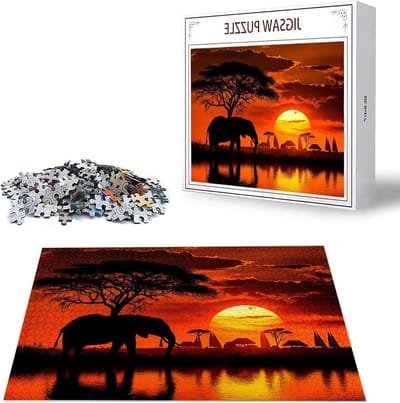 Puzzel Afrika - 4000 Stukjes Puzzel - Ontspanning en Stimulatie - Genummerde Rugzijde - 141x87 cm - Multicolor