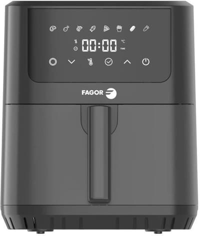 Olievrije frituurpan - FAGOR - Airfryer FGR65 - Inhoud 6,5L - 8 kookprogramma's - 1600W