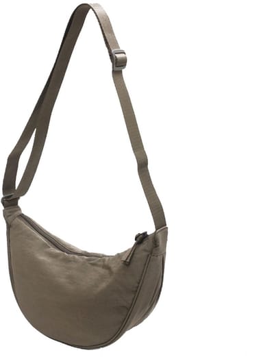 Ynkkvre - Crossbody Bag – Schoudertas – Heuptas – Buiktas – Halfrond ontwerp – Waterafstotend nylon – Laptopvak – Dagelijks gebruik