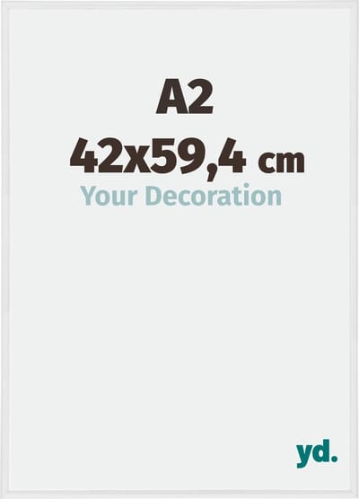 Your Decoration - Fotolijst A2 42x59,4 cm - Kunststof - Wit Hoogglans - Annecy