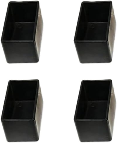8x Rechthoekige Stoelpot Dopjes Beschermhoes Antislip Zwart Voor Onder Meubels