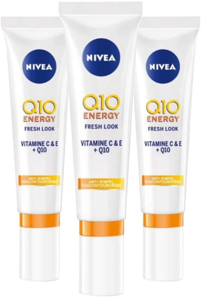 NIVEA Q10 Anti-Rimpel en Energy Oogcontourcreme - 3 x 15 ml - Voordeelverpakking