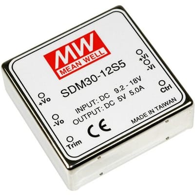 MW Mean Well MEAN WELL SDM30-24S12 DC/DC-converter 30 W Aantal uitgangen: 1 x Inhoud 1 stuk(s)