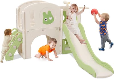 Multifunctionele Kinderglijbaan met Klimrek en Speeltoestel (160 cm)