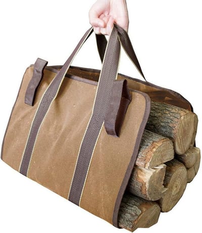 Brandhout Tas - Houtmand Opbergzak - Open Haard Opslag - Grote Capaciteit - 90x40cm - A