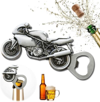 Vintage Motorcycle Flessenopener - Verjaardagscadeau met Doos en Wenskaart - Cadeaus voor Mannen - Motorliefhebbers - Valentijnsdag Geschenkideeën - Echtgenoot Vriend