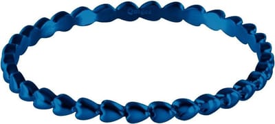 Quiges Stapelring Dames - Vulring Harten - RVS Blauw - Maat 19 - Hoogte 2mm