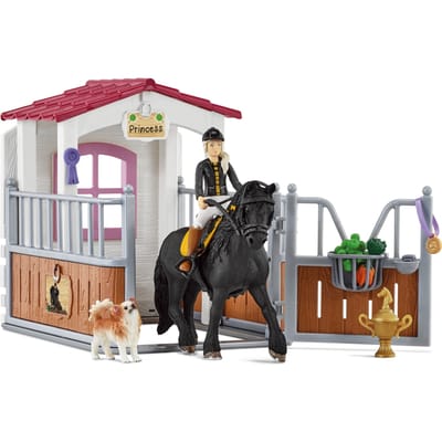 schleich HORSE CLUB - Speelfigurenset - Paardenstal met Horse Club Tori & Princess - Kinderspeelgoed voor Jongens en Meisjes - 5 tot 12 jaar - 14 Onderdelen - 42437
