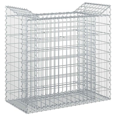 vidaXL - Gabion - verhoogd - bed - 50 - x - 100 - x - 100 - cm - Gegalvaniseerd - staal