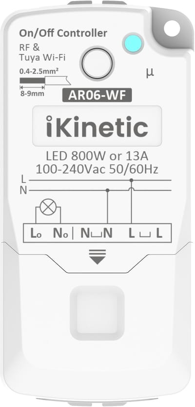 Slimme RF Ontvanger | AC 230V | Wifi | Smartphone-app | Eenvoudige installatie | Aan Uit | Spraakbesturing | Wit