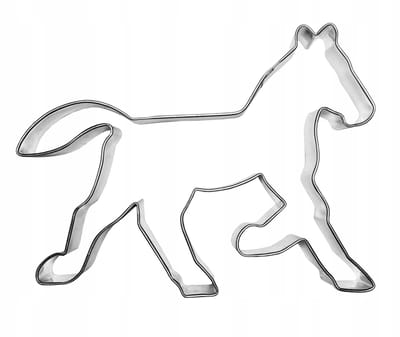 Paardenkoekjesvorm - 12 cm - Rijdend paard uitsteker