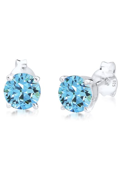 Elli - Oorbellen - Dames Fonkelend Rond met Kristallen in 925 Sterling Zilver - Dames