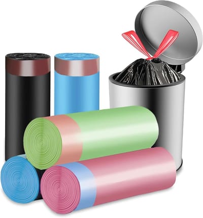 Afvalzakken 75 stuks voor keukenprullenbakken (50 liter, 60 cm) met trekband - milieuvriendelijk recyclen