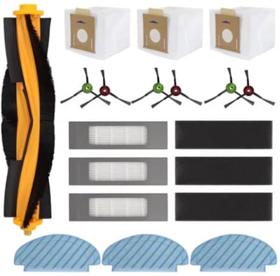 Geschikt voor ECOVACS Deebot T8 AIVI / T8 MAX / N8 Pro - Uitgebreide Vervangingsset: 1x Hoofdborstel, 6x Zijborstels, 3x Filters, 3x Doekjes, 3x Stofzakken
